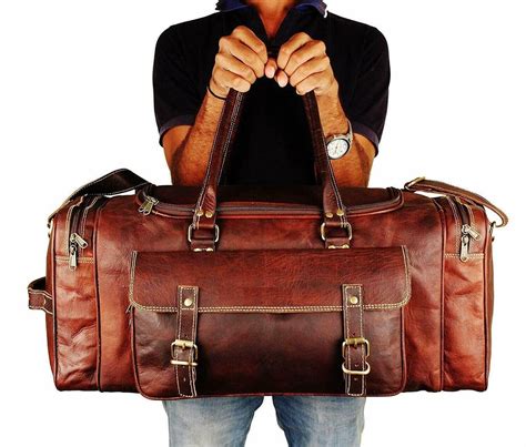 fake leather duffle bag|genuine leather duffel bags.